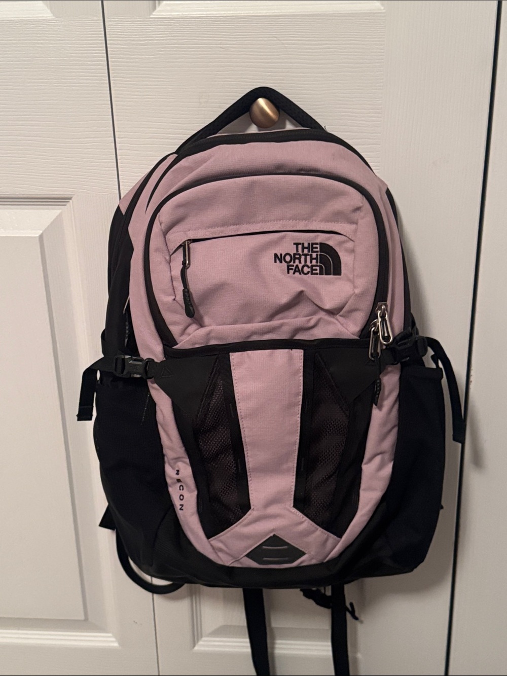 The North Face Pink and Black Daypack Backpack